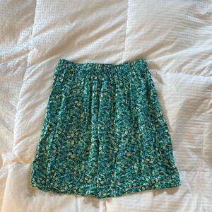 Green floral skirt old navy